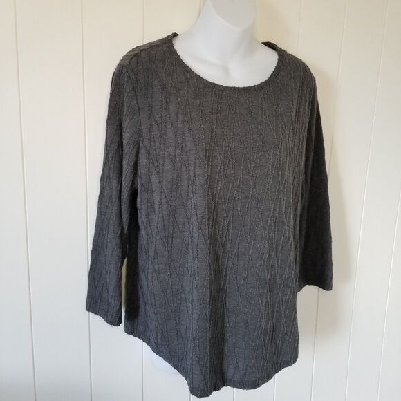Simply Vera VeraWang Top Blouse Size XXL Gray - Picture 3 of 9